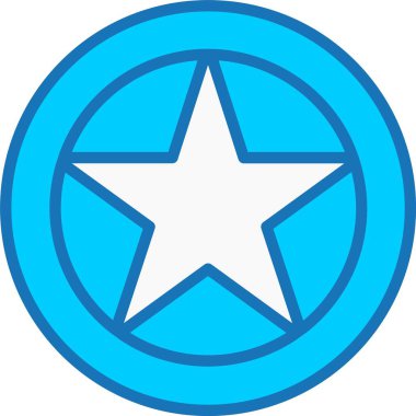 Yıldız Pentagon Mavi Simgeyi Doldurdu