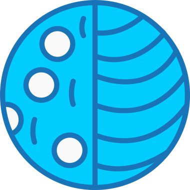 Ay tutulması Mavi Simgeyle Dolu