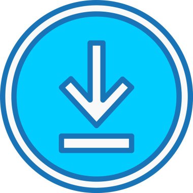 Mavi Simge Doldurulmuş Ok İndir