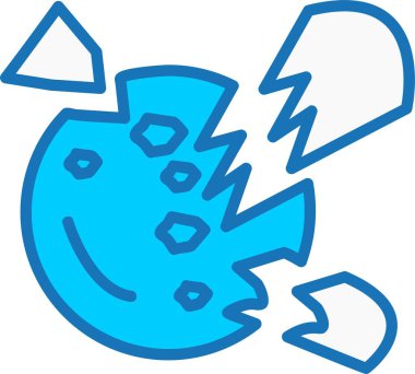 Yok Edilmiş Doldurulmuş Mavi Simge