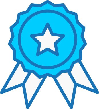 Rozet Doldurulmuş Mavi Simge