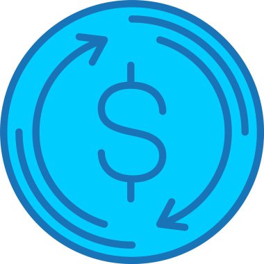 Değişim Oranı Doldurulmuş Mavi Simge