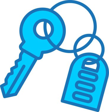 Anahtar Doldurulmuş Mavi Simge