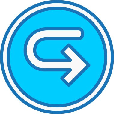 Mavi Simge Dolu Sağa Dön