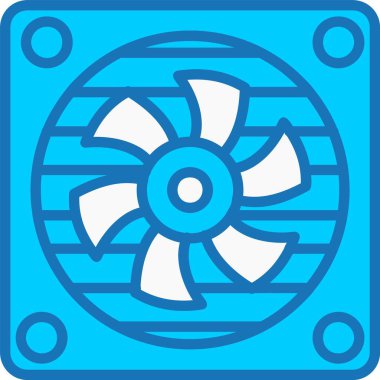 Fan Doldurulmuş Mavi Simge