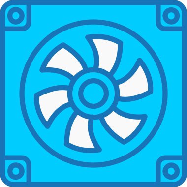 Fan Doldurulmuş Mavi Simge