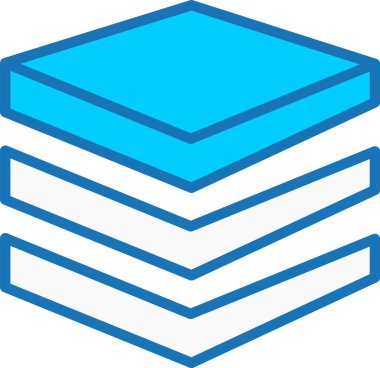 Katman Doldurulmuş Mavi Simge