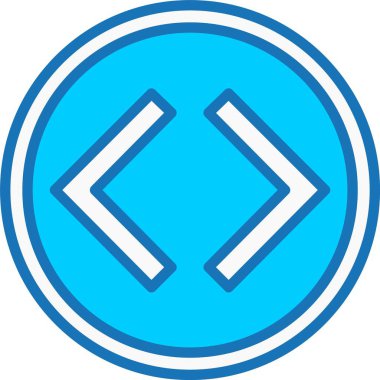 Sol ve Sağ Ok Mavi Simgeyle Dolu