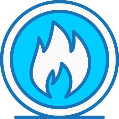 Alev Dolu Mavi Simge