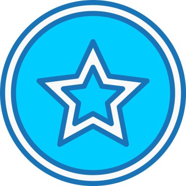 Yıldız Doldurulmuş Mavi Simge