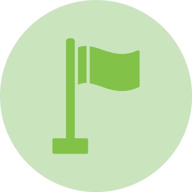 Bayrak Kabartma Çemberi Gradyan Simgesi