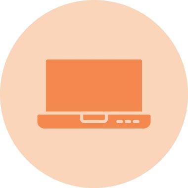 Laptop Ekran Kabartma Çemberi Gradyan Simgesi