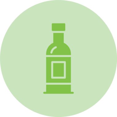 Şarap Şişe Kabartma Çemberi Gradyan Simgesi