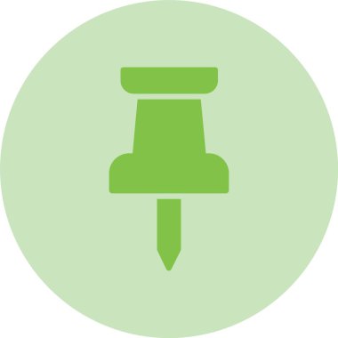 Pin Kabartma Çemberi Gradyan Simgesi