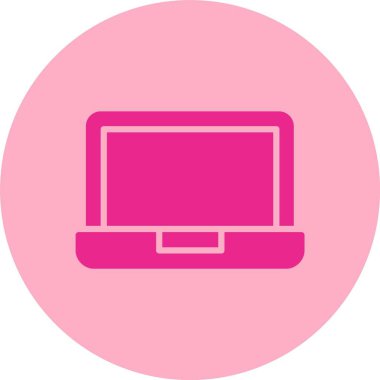 Laptop Kabartma Çemberi Gradyan Simgesi