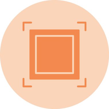 Kare Kabartma Çemberi Gradyan Simgesi