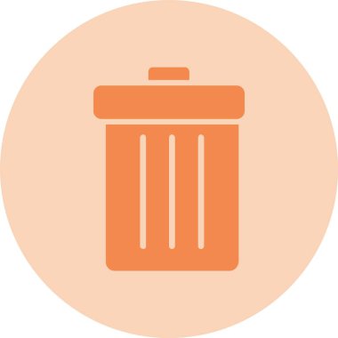 Çöp Kutusu Kabartma Çemberi Gradyan Simgesi