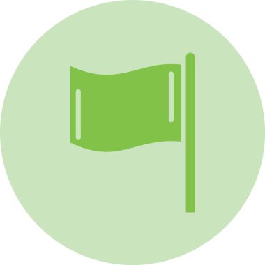 Bayrak Kabartma Çemberi Gradyan Simgesi