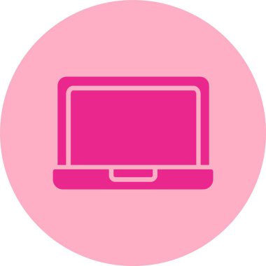 Laptop Kabartma Çemberi Gradyan Simgesi