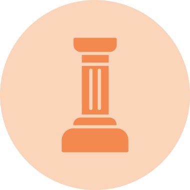 Sütun Kabartma Çemberi Gradyan Simgesi