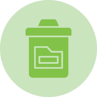 Bin Glyph Çember Gradyan Simgesi