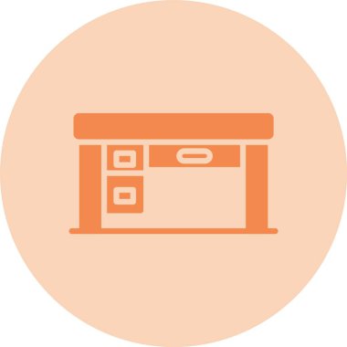 Masa Kabartma Çemberi Gradyan Simgesi