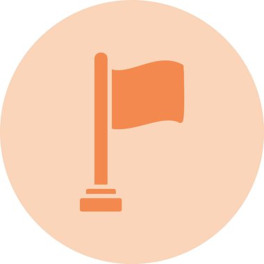 Bayrak Kabartma Çemberi Gradyan Simgesi