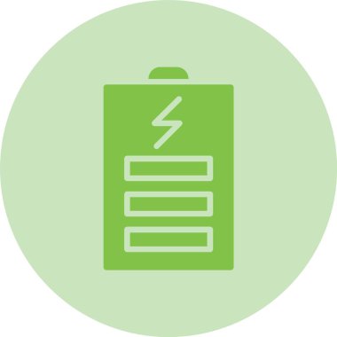 Pil Kabartma Çemberi Gradyan Simgesi