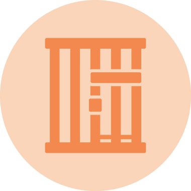 Hapishane Kabartma Çemberi Gradyan Simgesi