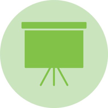 Beyaz Tahta Kabartma Çemberi Gradyan Simgesi