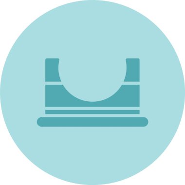 Kaykay Parkı Kabartma Çemberi Gradyan Simgesi