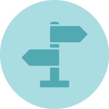 Yön İşareti Kabartma Çemberi Gradyan Simgesi