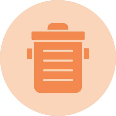 Çöp Kabartma Çemberi Gradyan Simgesi