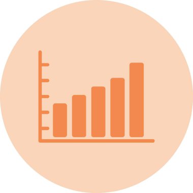 Çubuk Çizelgesi Kabartma Çemberi Gradyan Simgesi