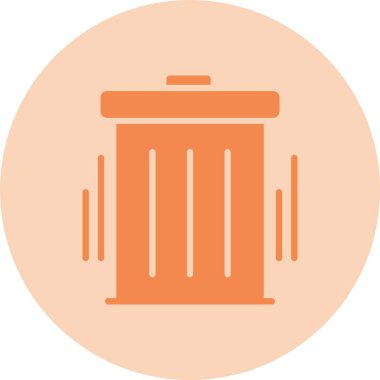 Çöp Kutusu Kabartma Çemberi Gradyan Simgesini Geri Döndür