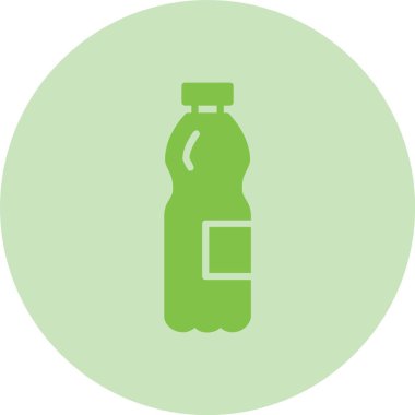 Su Şişesi Kabartma Çemberi Gradyan Simgesi