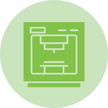 3d Yazıcı Kabartma Çemberi Gradyan Simgesi