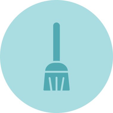 Uçan Süpürge Kabartma Çemberi Gradyan Simgesi