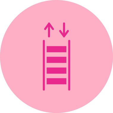 Merdiven Kabartma Çemberi Gradyan Simgesi