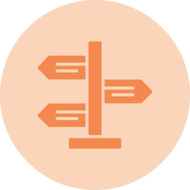 Sokak İşareti Kabartma Çemberi Gradyan Simgesi