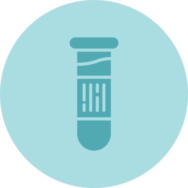 Test Tüpü Kabartma Çemberi Gradyan Simgesi