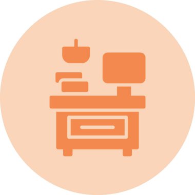 Çalışma Alanı Kabartma Çemberi Gradyan Simgesi