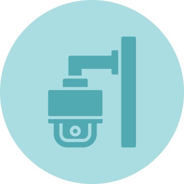 CCTV Kamera Kabartma Çemberi Gradyan Simgesi