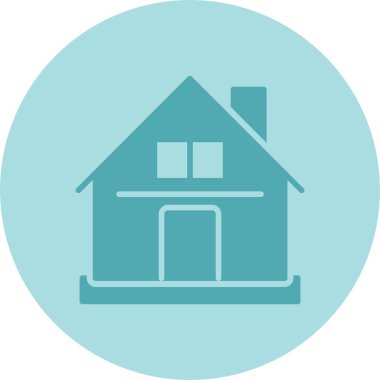 Kulübe Kabartma Çemberi Gradyan Simgesi