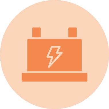 Pil Kabartma Çemberi Gradyan Simgesi