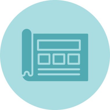 Blueprint Kabartma Çemberi Gradyan Simgesi