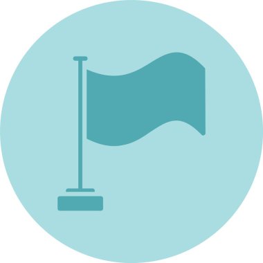 Bayrak Kabartma Çemberi Gradyan Simgesi