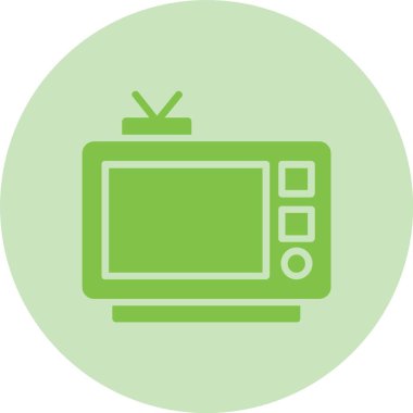 Tv Kabartma Çemberi Gradyan Simgesi