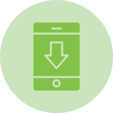 Aşağı Ok Kabartma Çemberi Gradyan Simgesi