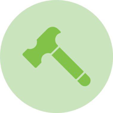 Çekiç Kabartma Çemberi Gradyan Simgesi